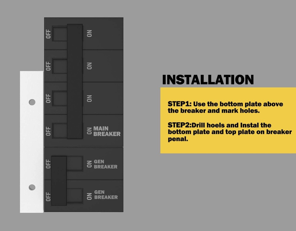 GenCap Generator Interlock Kit Compatible with Square D Homeline Meter Main 1...