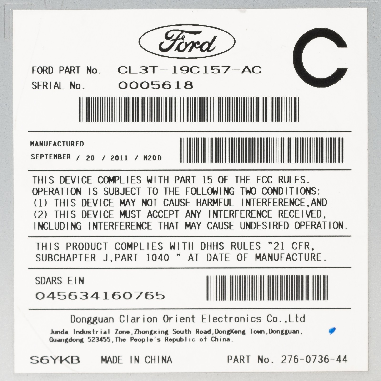 Remanufacture SERVICE 2012 Ford F-150 AM FM CD MP3 Player Radio CL3T-19C157-AC