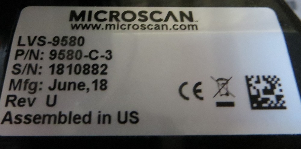 Microscan LVS-9580 (Barcode Verification System)