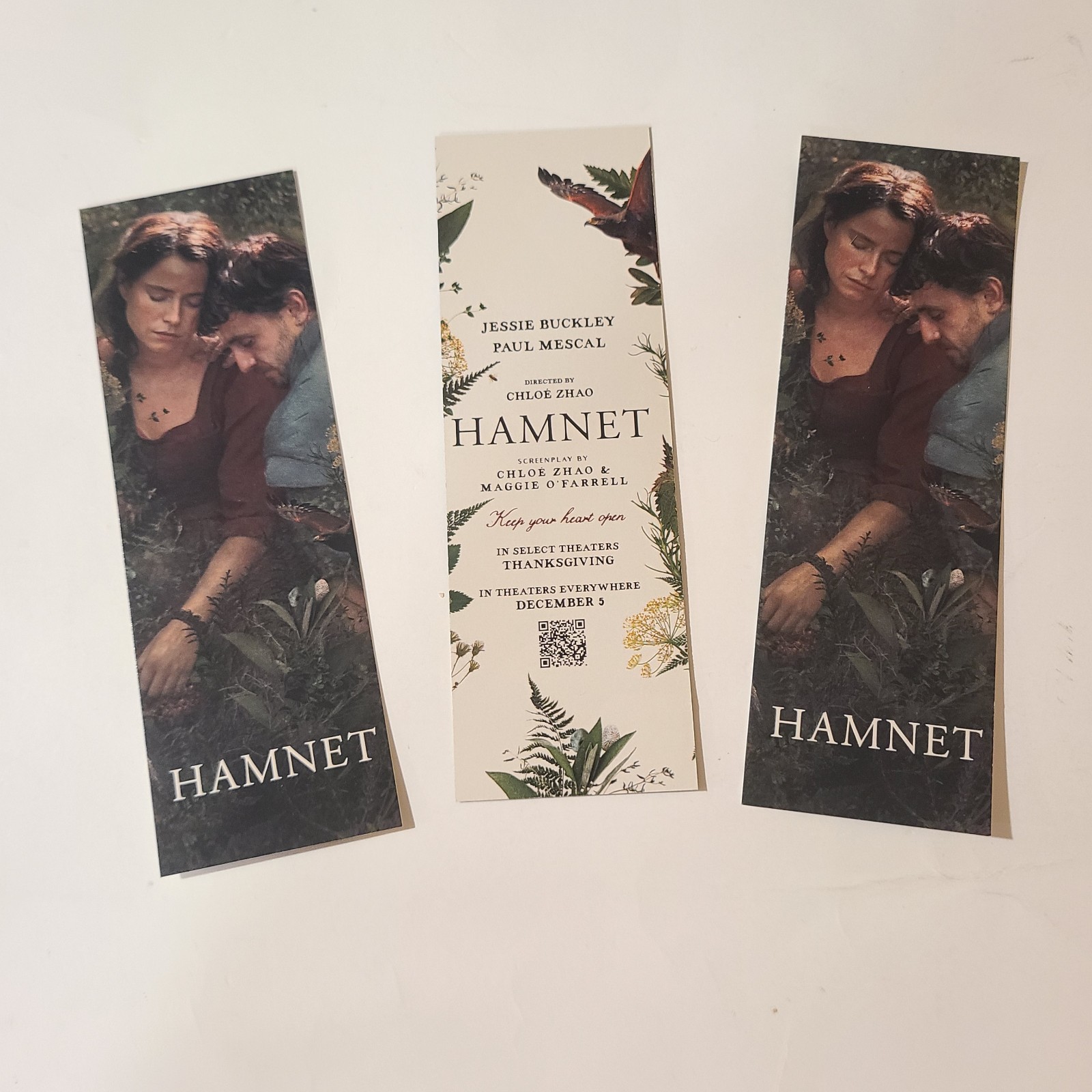 lot of 3 HAMNET movie promo BOOKMARK Jessie Buckley Paul Mescal SHAKESPEARE