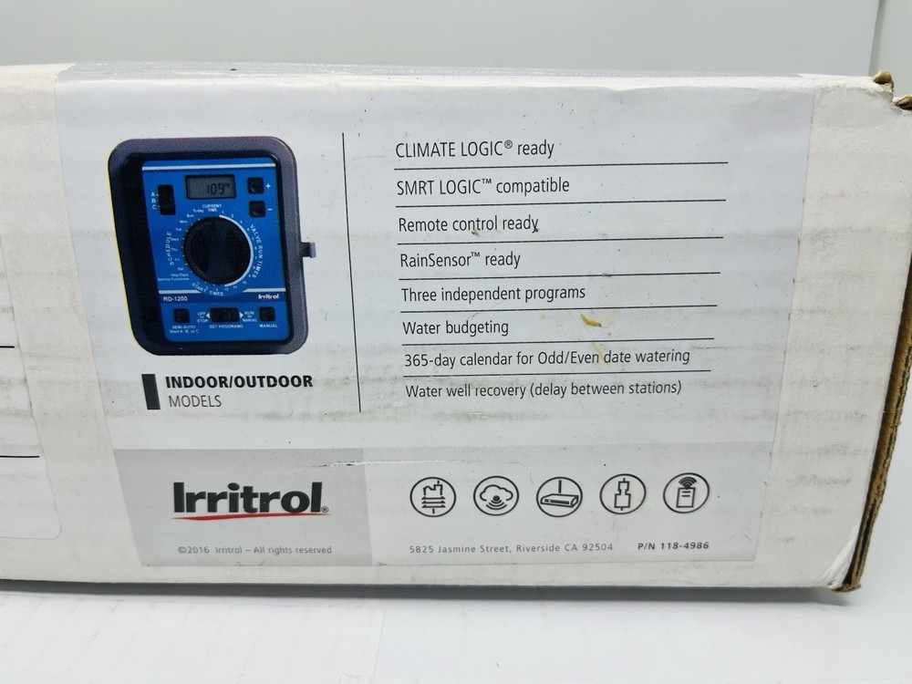 Irritrol Rain Dial RD600-INT-R 6 Station Indoor Irrigation Controller(NEW)