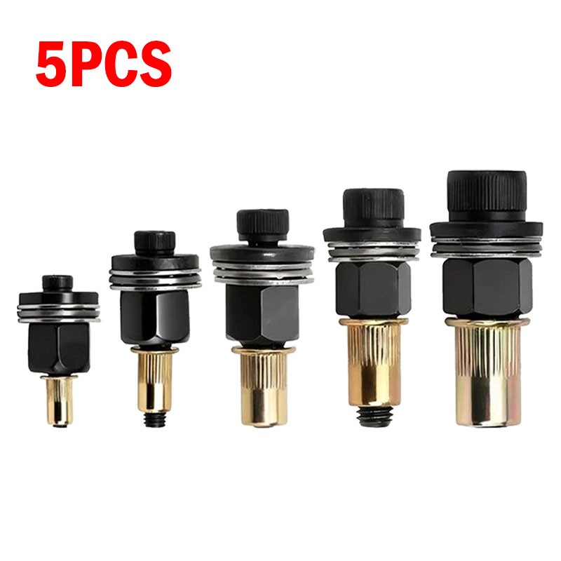 5Pcs Manual Rivet Nut Tool Adapter Carbon Steel Flat Head Threaded Insert Nuts