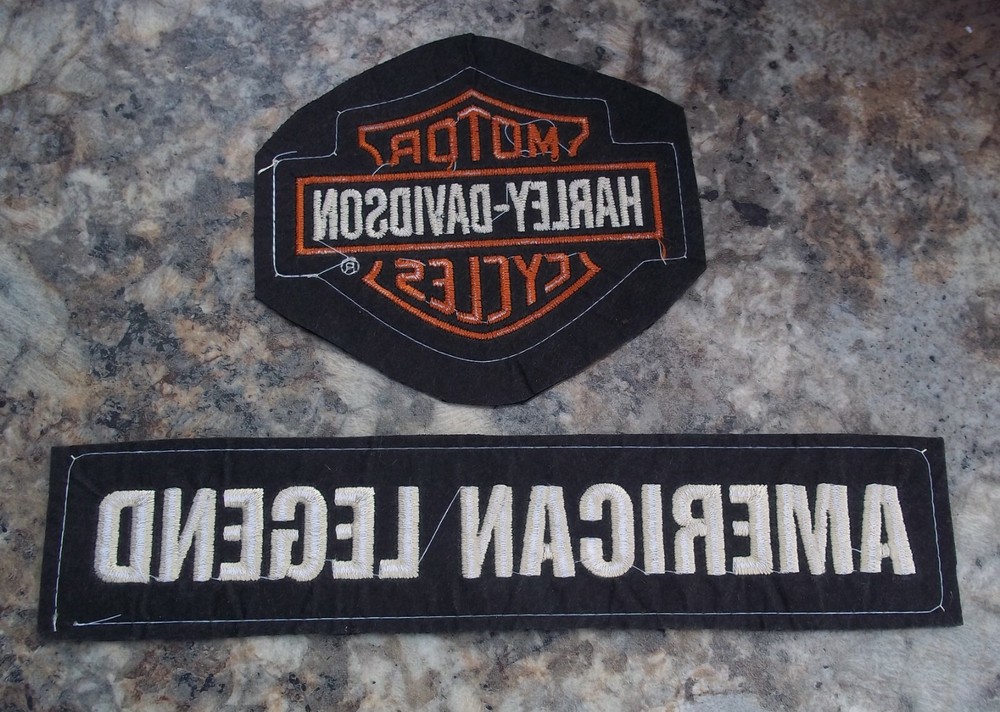 Harley-Davidson Bar & Shield Embroidered Badge Leather Jacket Large Logo Patch