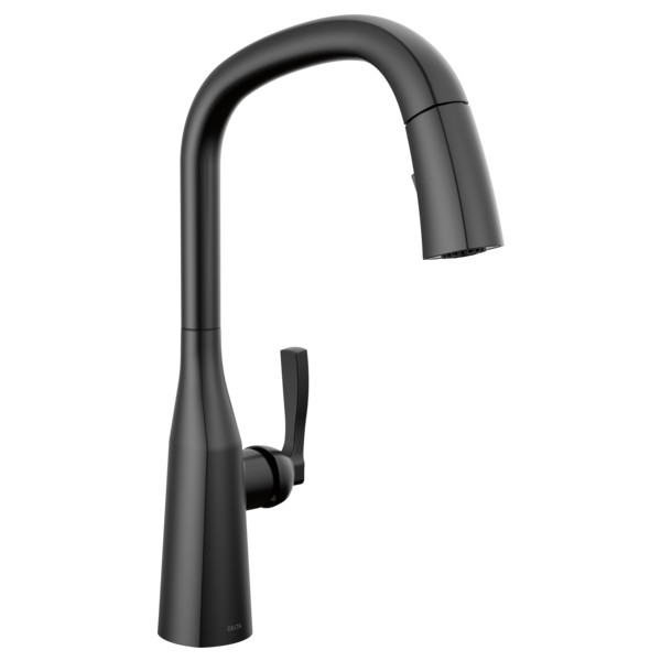 Delta Stryke Pull-Down Kitchen 1-Handle Matte Black-Certified Refurbished