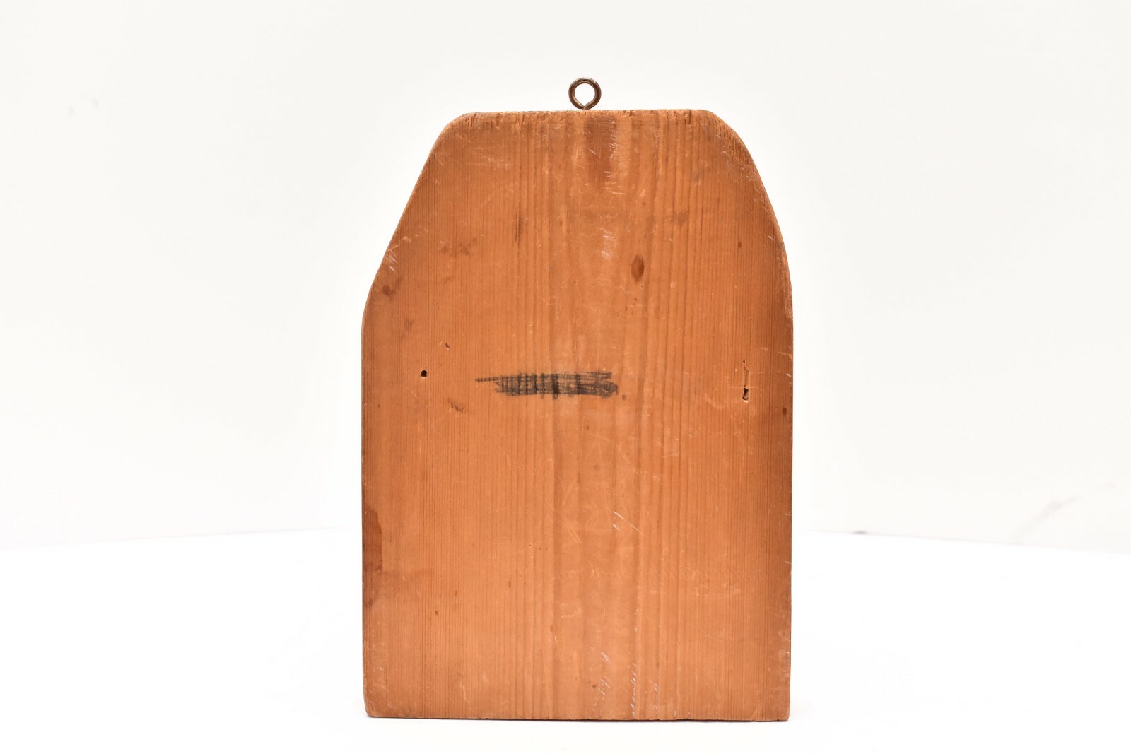 Vintage Inuit Alaskan Eskimo Carved Wood Face Plaque Portrait Mask 7" tall ATQ