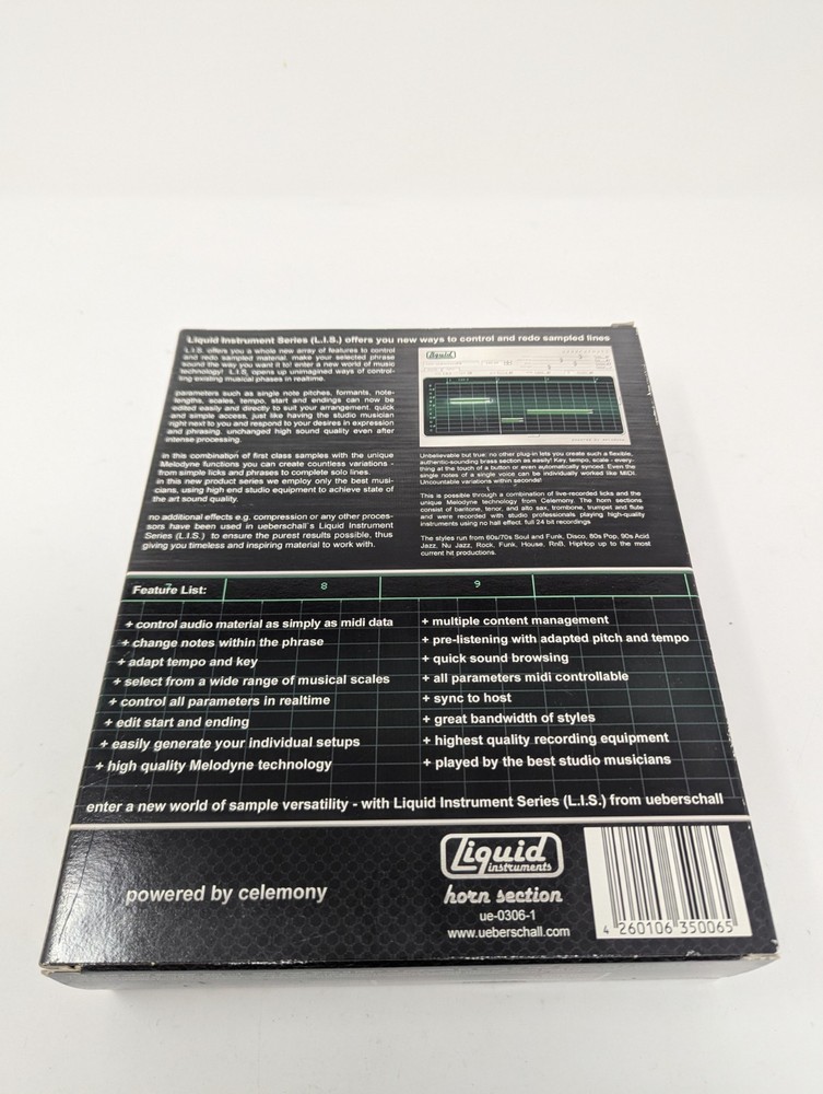Ueberschall Horn Section Liquid Instruments Series Sample Lines Beats Library CD