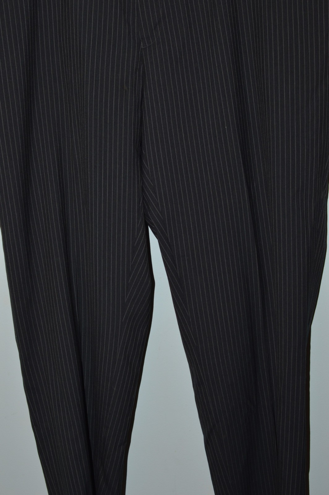 (2Pc Suit 46L 46 Long L) LAUREN RALPH LAUREN black Striped Slim Fit Suit 38x31