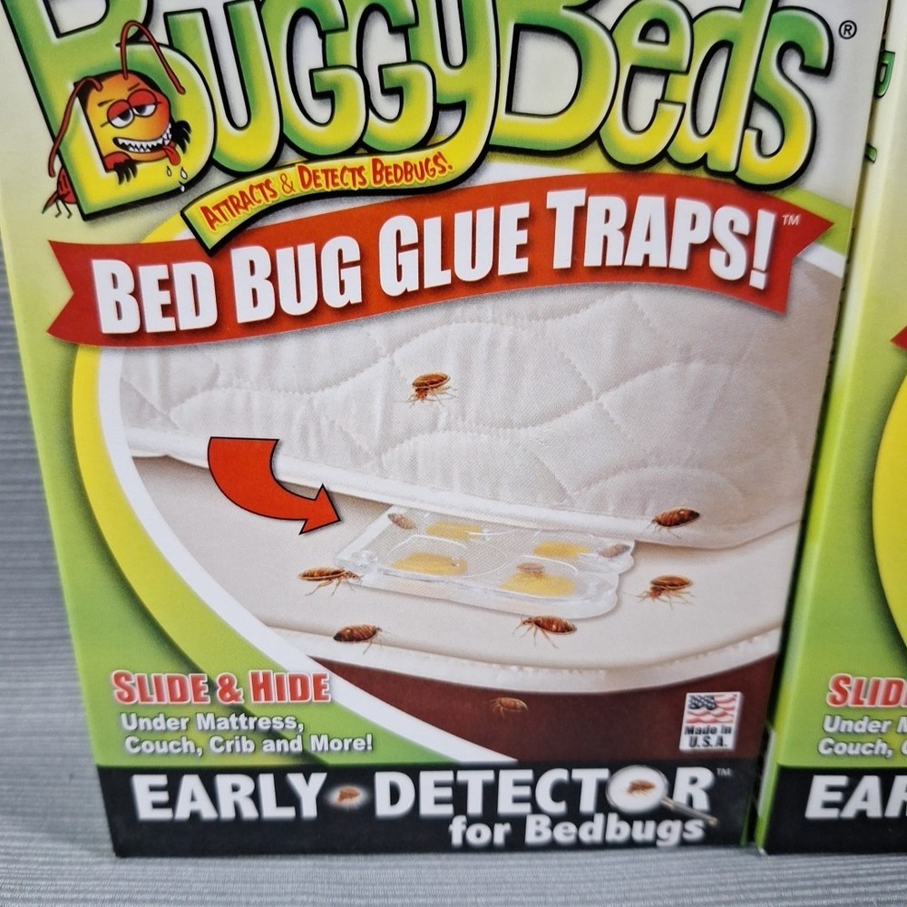 2 BuggyBeds Bed Bug Glue Traps Early detector Home - 4 Pack