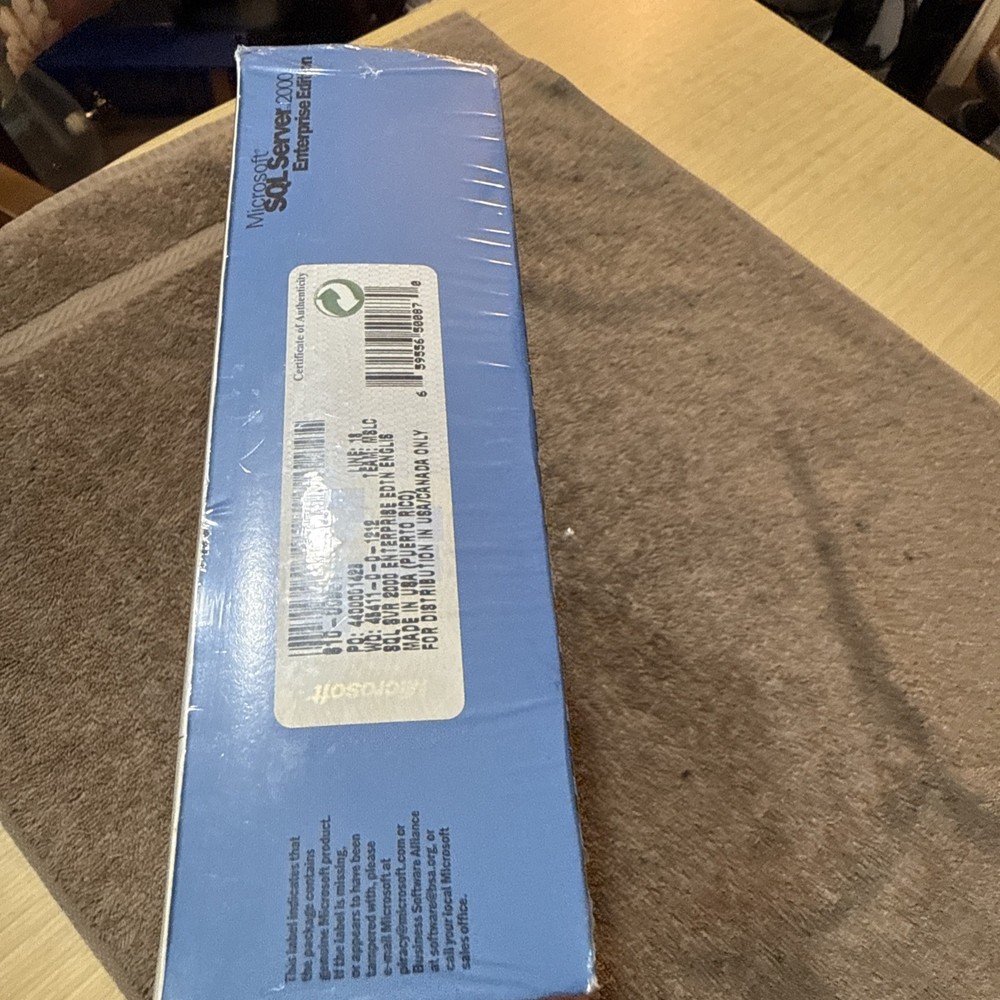 Microsoft SQL Server 2000, SKU 810-00961, Sealed Retail Box, 1-Processor License
