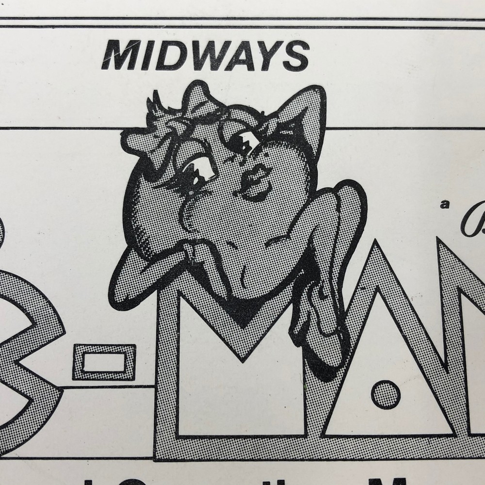 Midway Ms. Pac-Man Pacman Arcade Game Machine Operating Manual Schematics