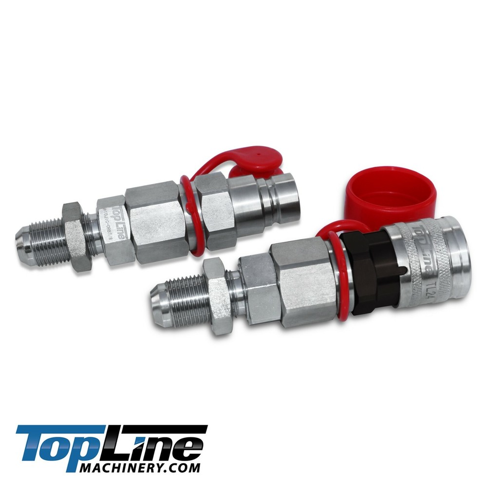 TL24 #10 JIC Thread 1/2" Flat Face Hydraulic Quick Connect Coupler Skid Steer