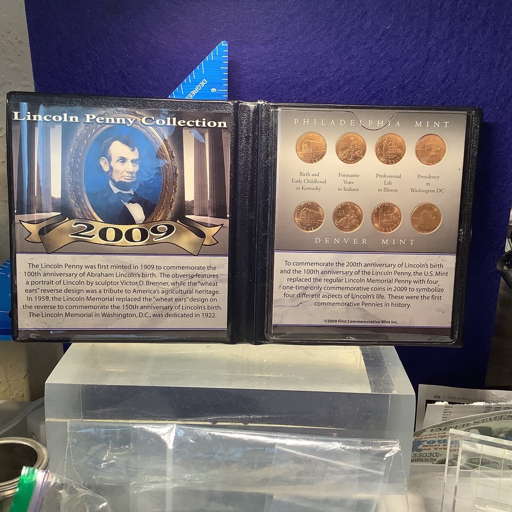 2009 First Commemorative Mint Lincoln Penny Collection P & D Nice Set