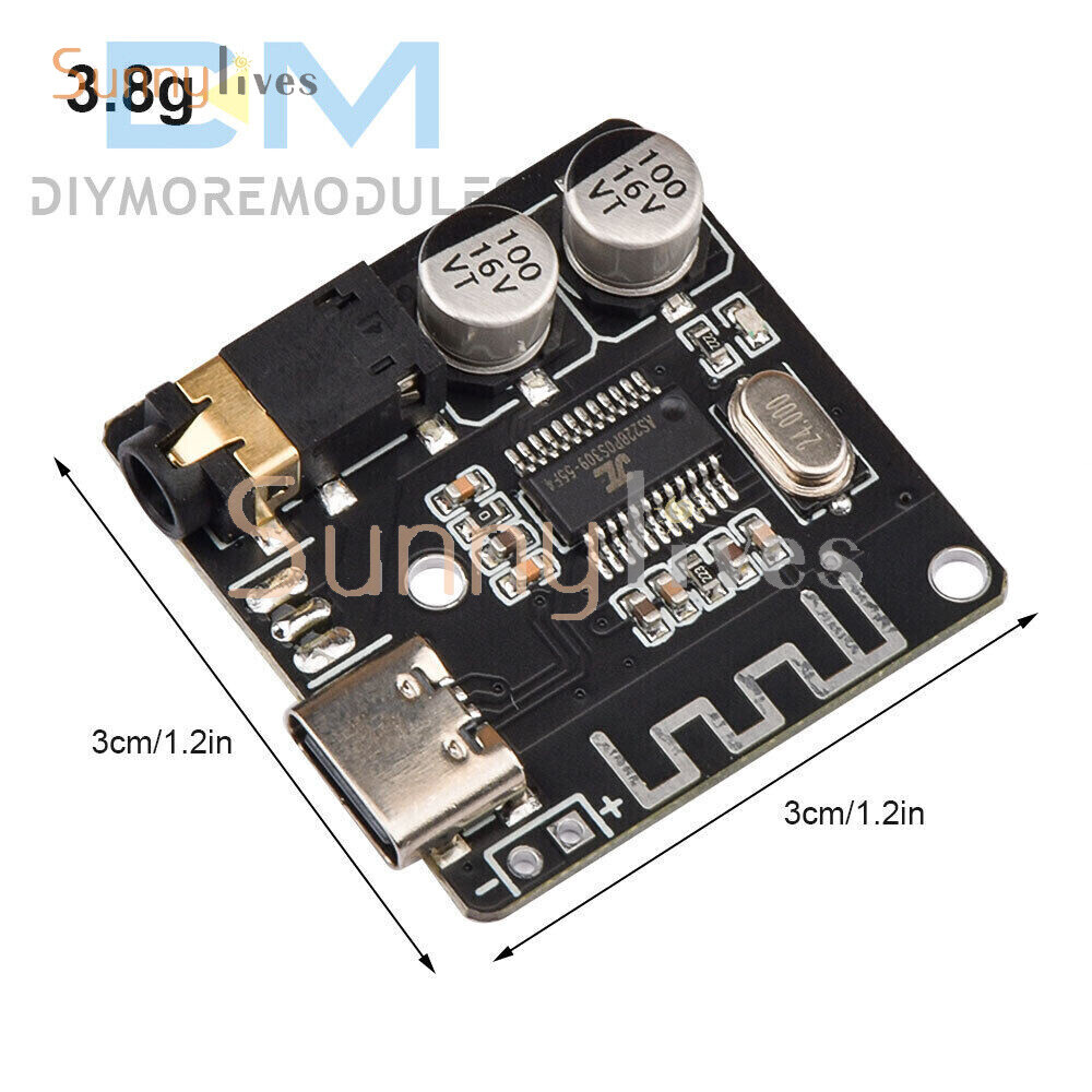 VHM-314 Bluetooth 5.0 Audio Decoder Board MP3 Amplifier Module USB Type-C New