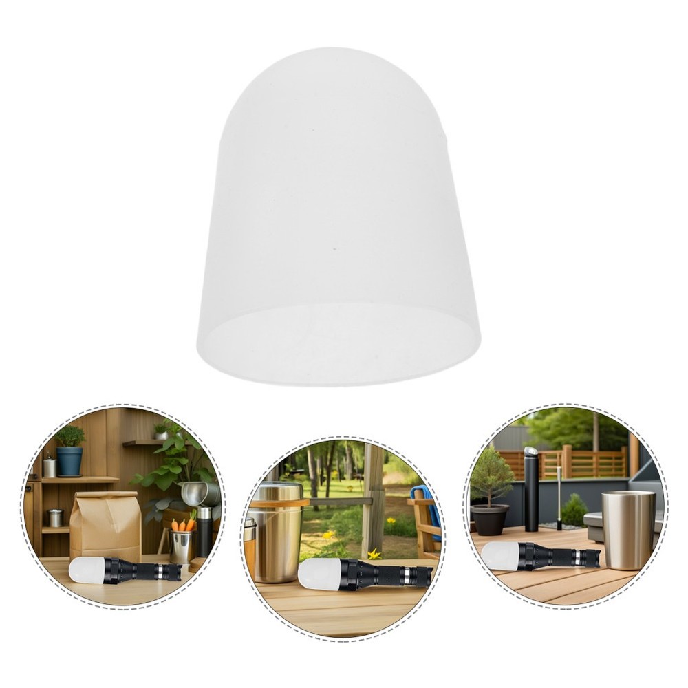 White Diffuser Caps Indoor Reading Lighting Dome Flashlight Cover Filter