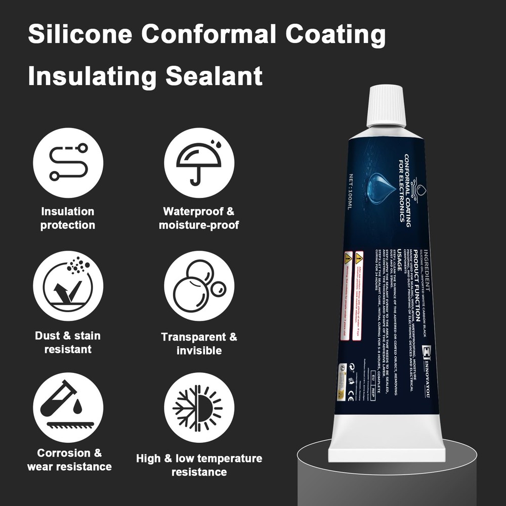 1DFAUL 100ml Conformal Coating for Electronics, Silicone Transparent