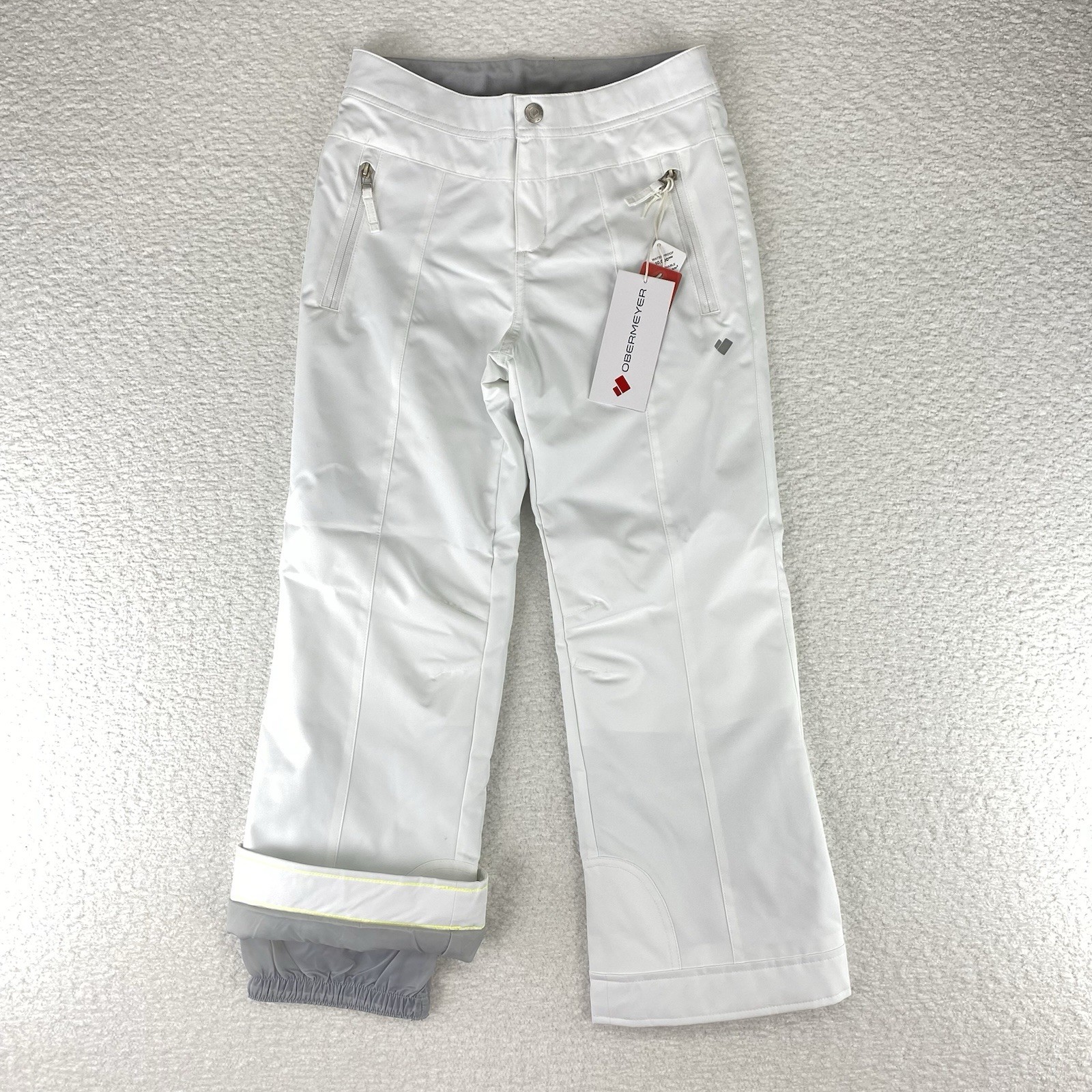 Obermeyer Snow Ski Brooke Pants Teen Girls Size Medium White Skiing Snowboard