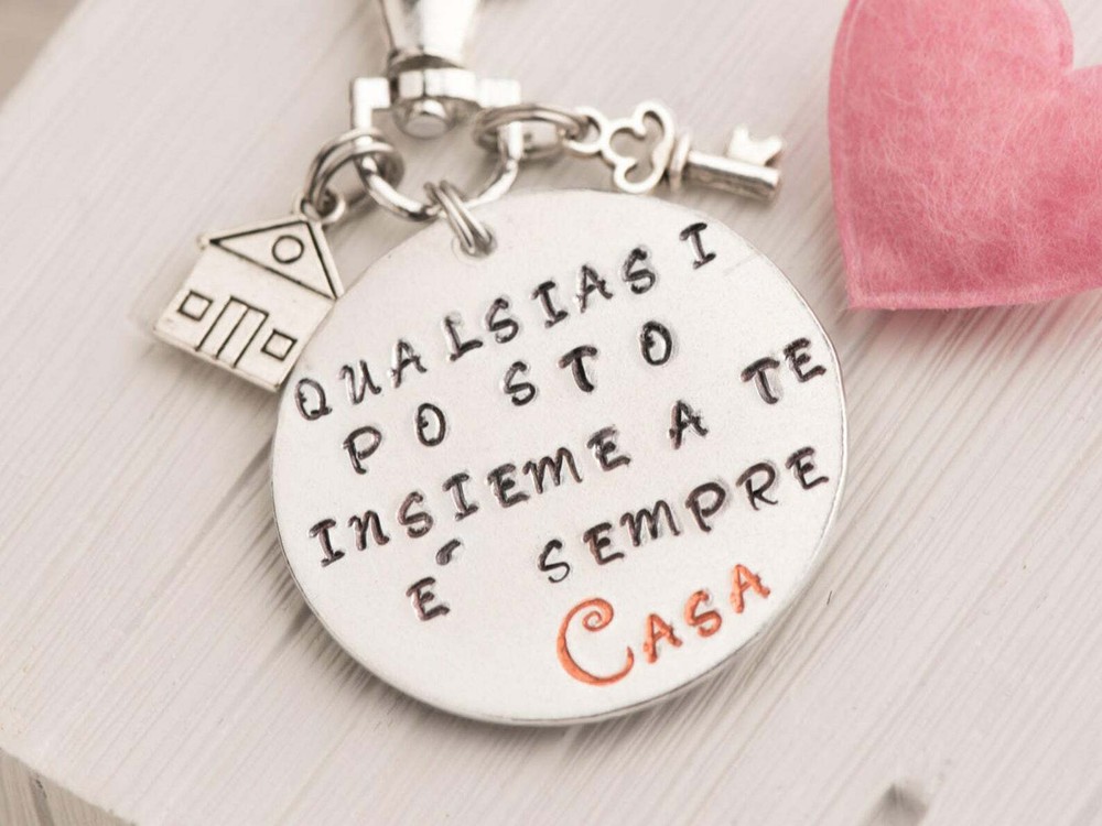 customizable home keychain with key charm