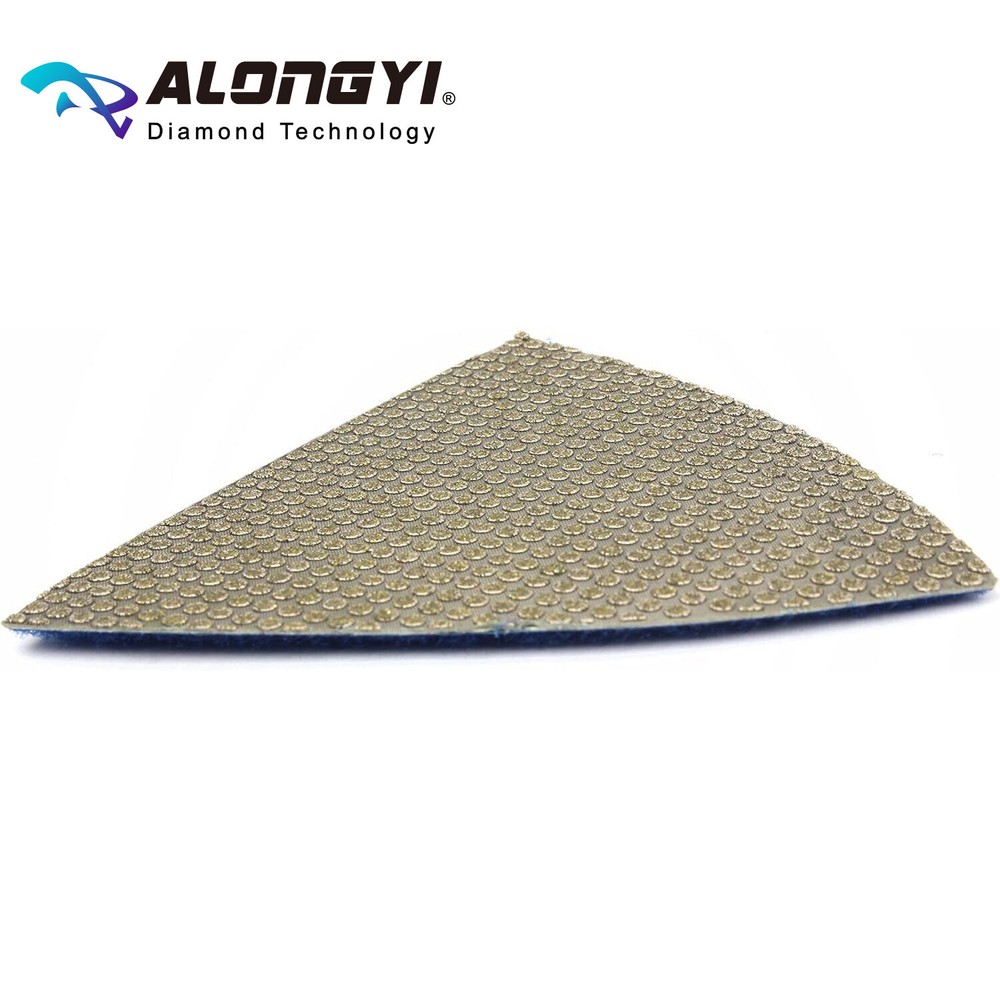 4Pcs Diamond Triangular Sanding Pads for Oscillating Tools