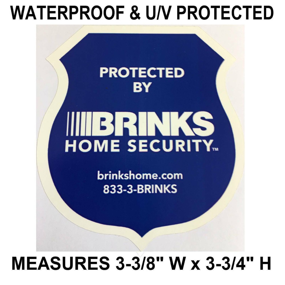 Home Security Window Door Warning Sticker Decal For BrinksSystem sign