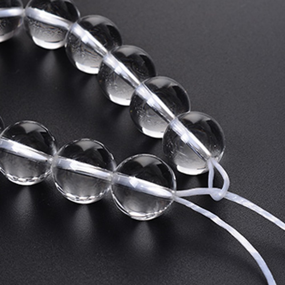 Bracelet String，1mm Elastic String Crystal Stretch Bead Cord for Black