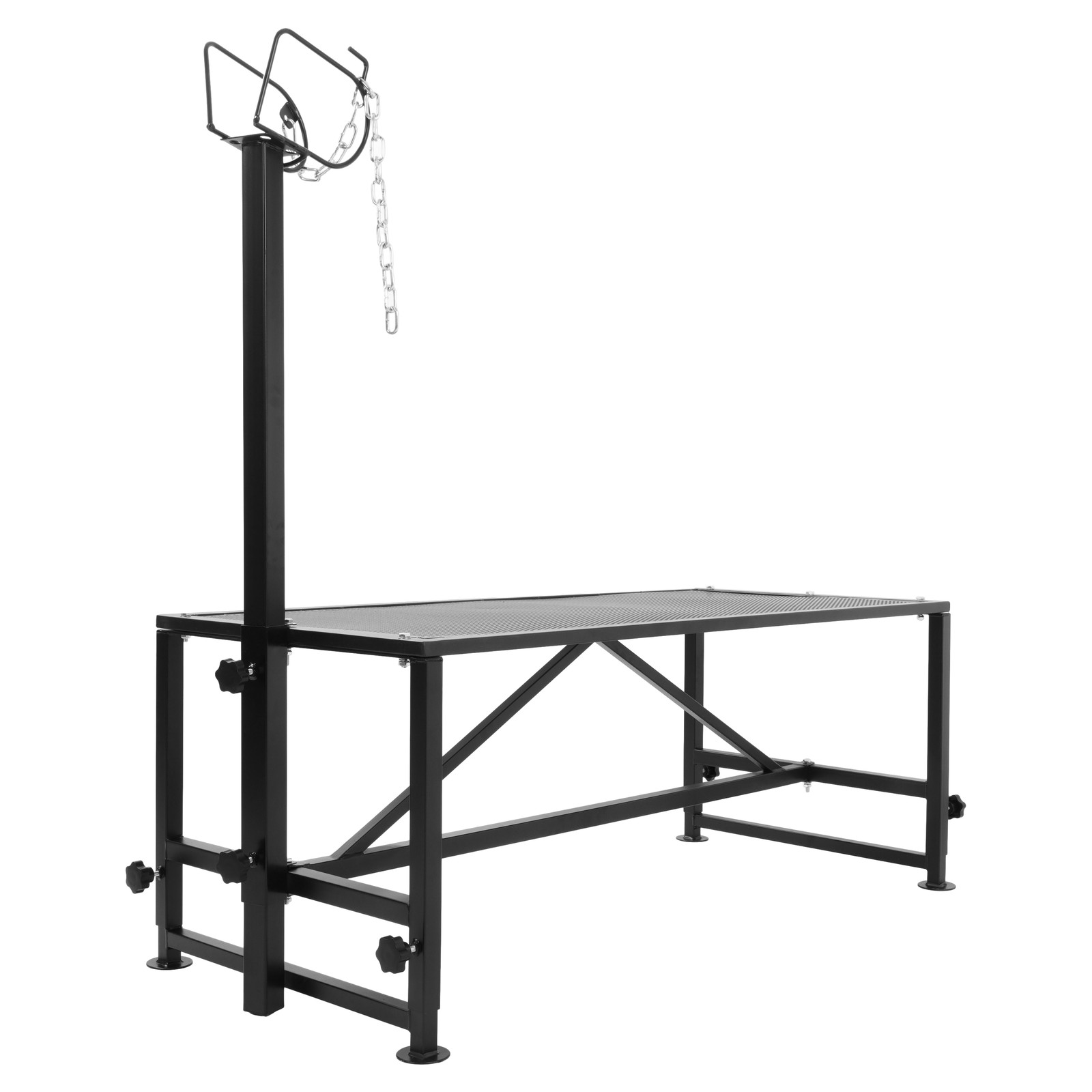 Adjustable 51x24" Metal Trimming Stand for Sheep Goat Milking Livestock Stand