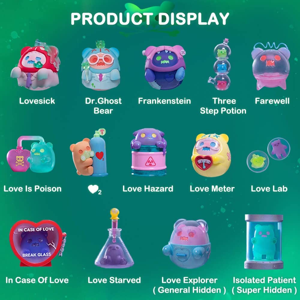 BEEMAI Ghost Bear Lovesick Lab Series 1PC Random Design 1PC,