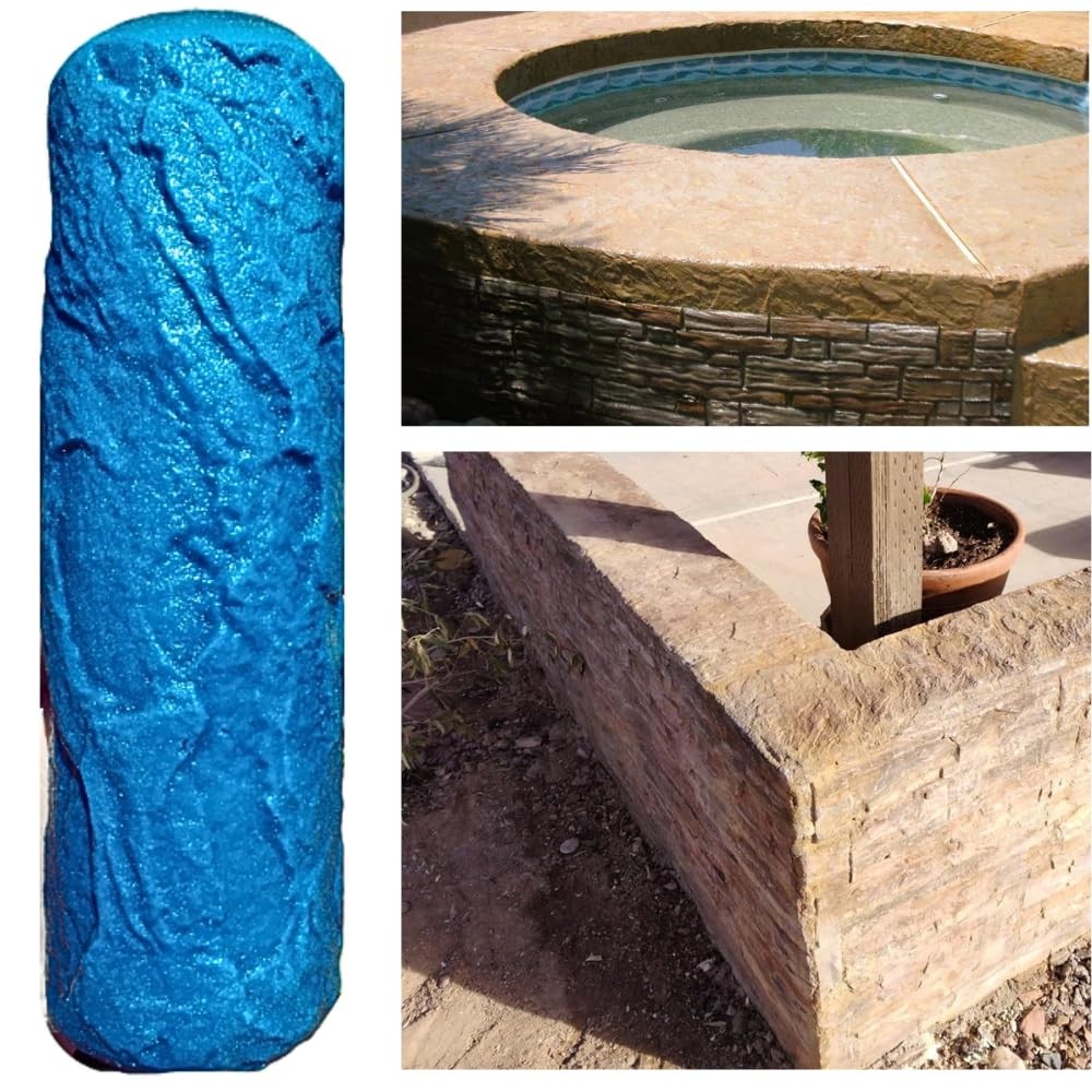 The Original Weathered Flagstone, Concrete Roller Stamp, Stone Texture Roller...