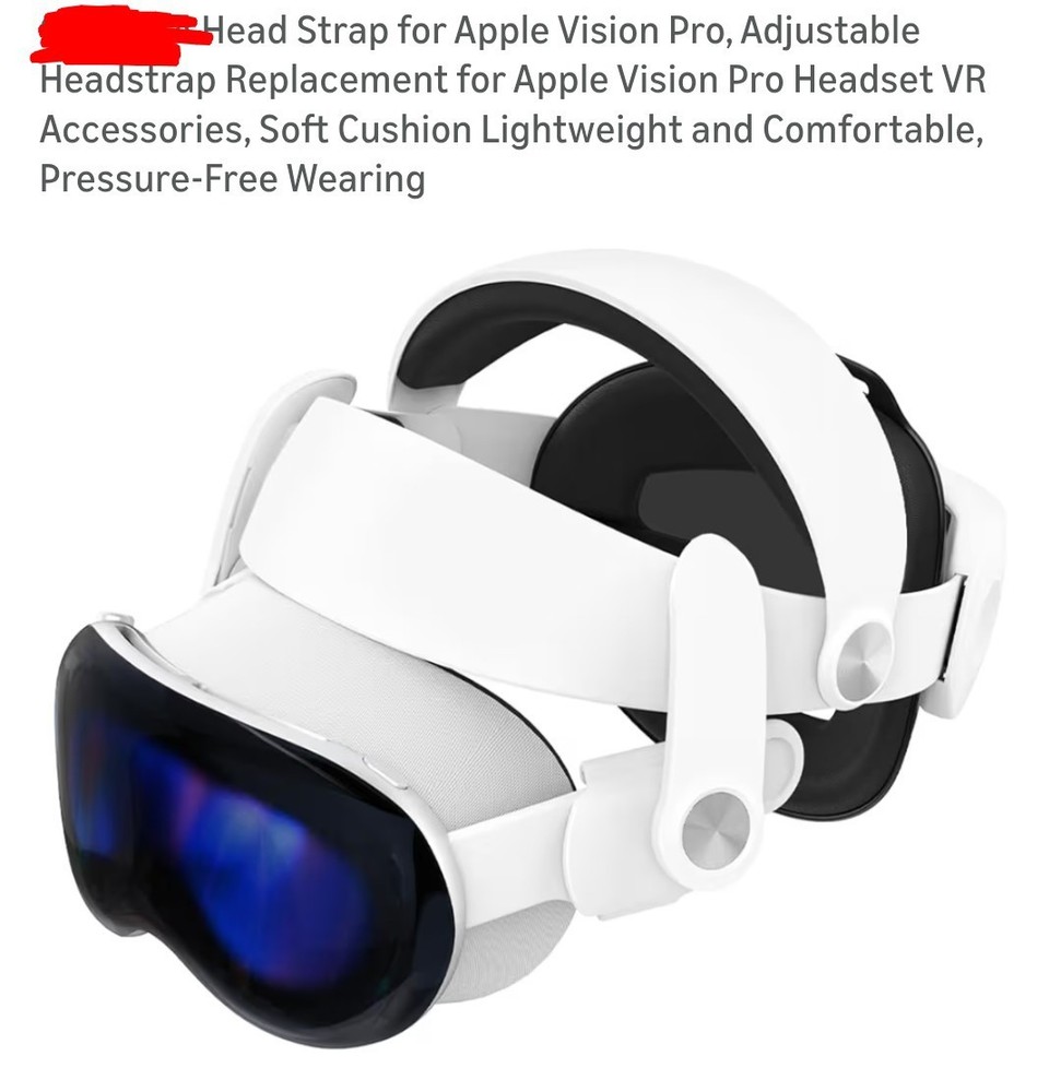 Apple Vision Pro Headset VR Head Strap Replacement, Soft Cushion, Lightweight...