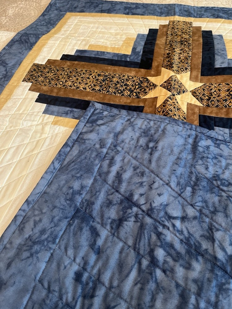 Handmade Quilt Religious Cross Wall Hanging Table Top Patchwork
