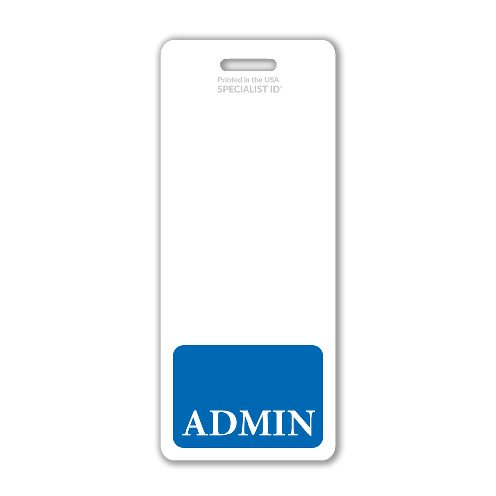 Oversized Admin Badge Buddy - Extra Long Vertical ID Backer for Admins