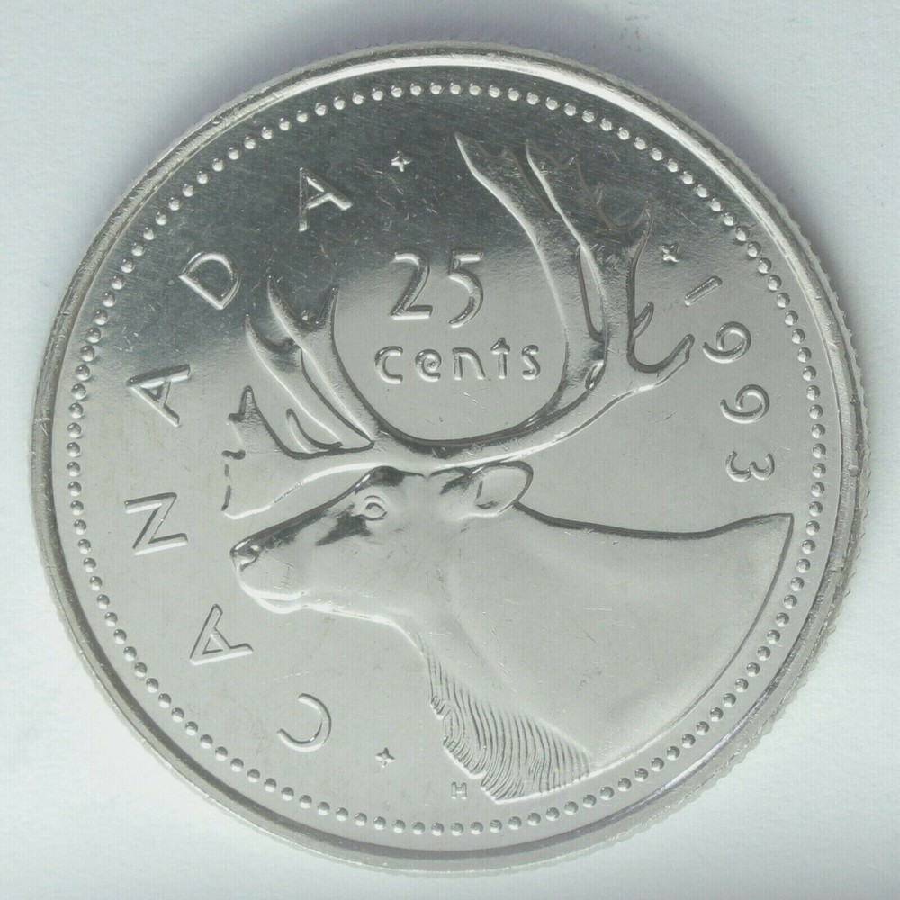 Canada 1993 Quarter (25 Cents) from a Mint Roll