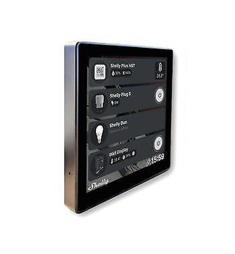 Shelly Wall Display Sensor BLU H&T WiFi/Bluetooth - Black
