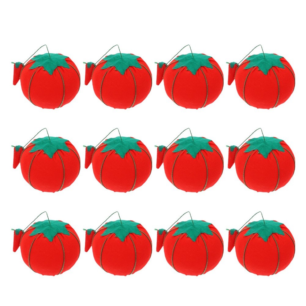 12 Pcs Simulated Tomato Sewing Kit Compact Needle Cushion Delicate