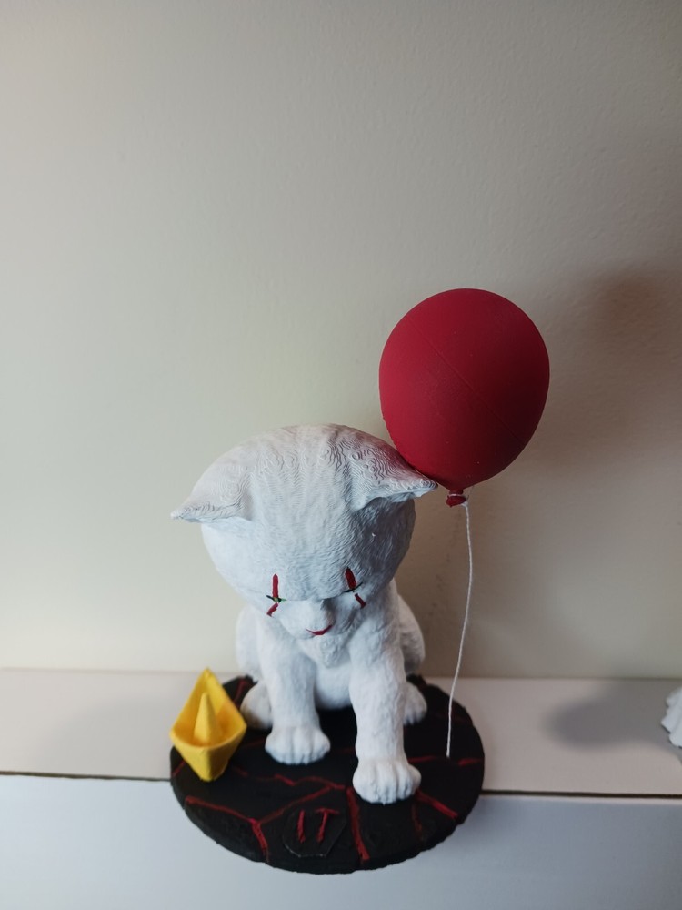 Pennywise Horror Kitty Statue 3D Printed Hand Painted