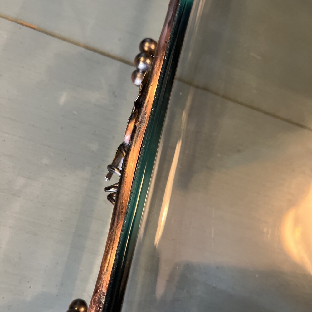 MARINEX Brazil, Glass & Copper Rectangular Buffet, Casserole Dish Serving Tray