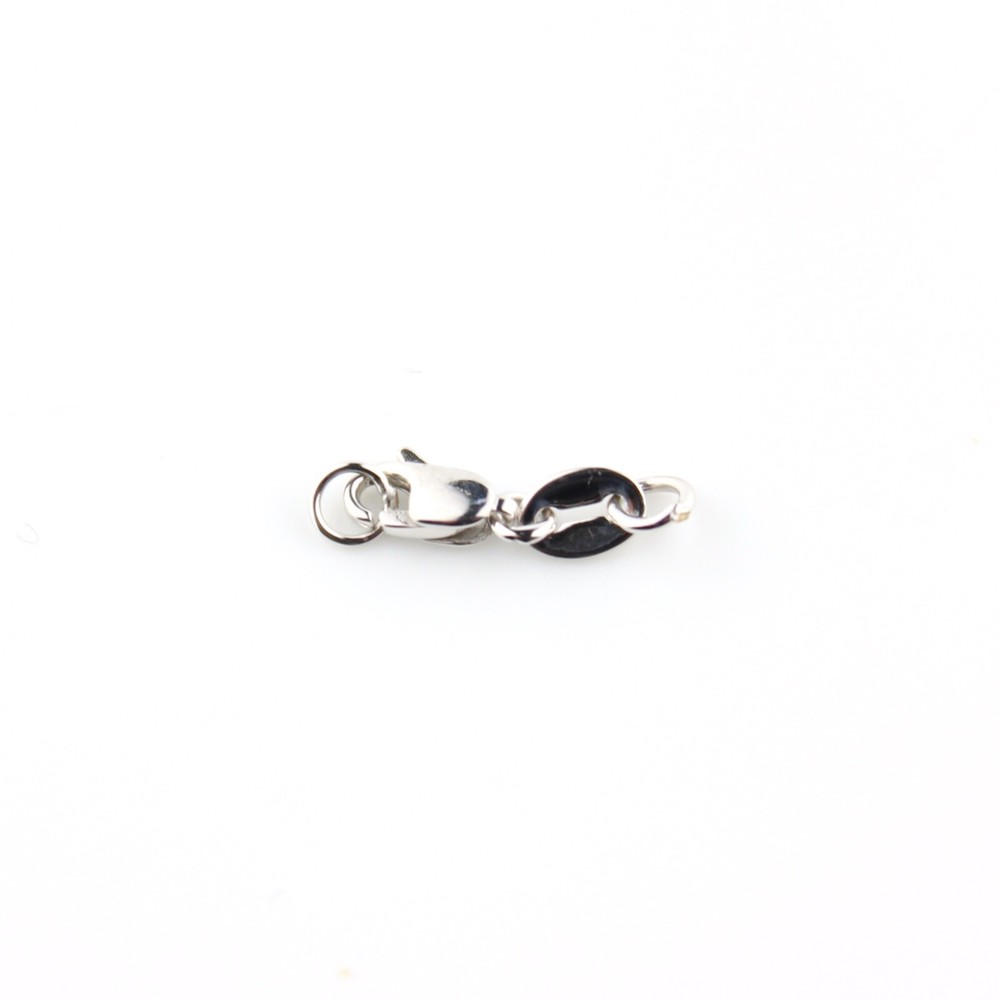 14k Solid White Gold Lobster Lock with Jump Ring