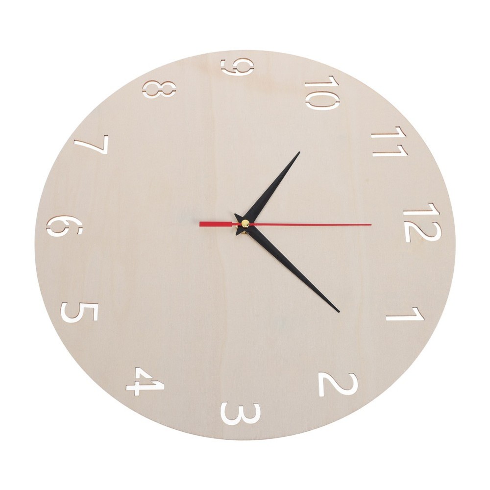 2 Set Wooden Wall Clock Panel Classroom Craft Supplies Making Kit