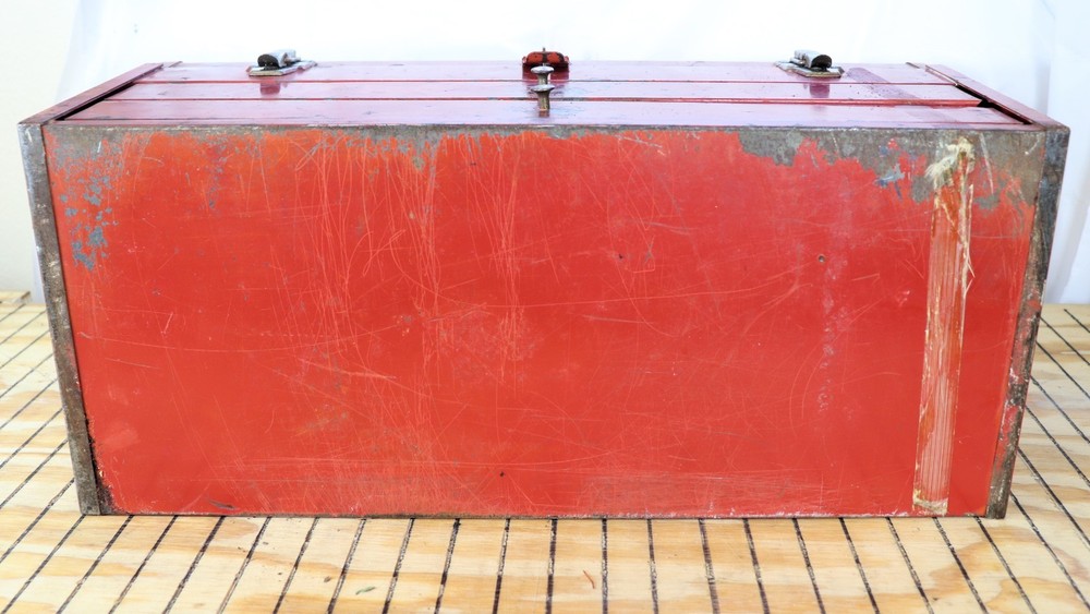 VINTAGE SOLID 2 DRAWER MECHANICS TOOL CHEST