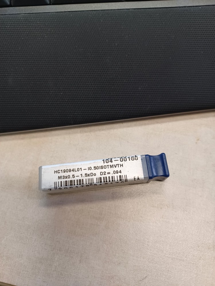 Vargus Helical Flute Thread Mill: M3x0.5, Internal, 3 Flute Solid Carbide