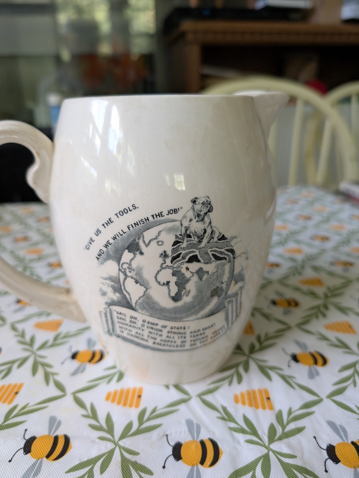 1941 COPELAND SPODE CHURCHILL WORLD WAR PITCHER WWII