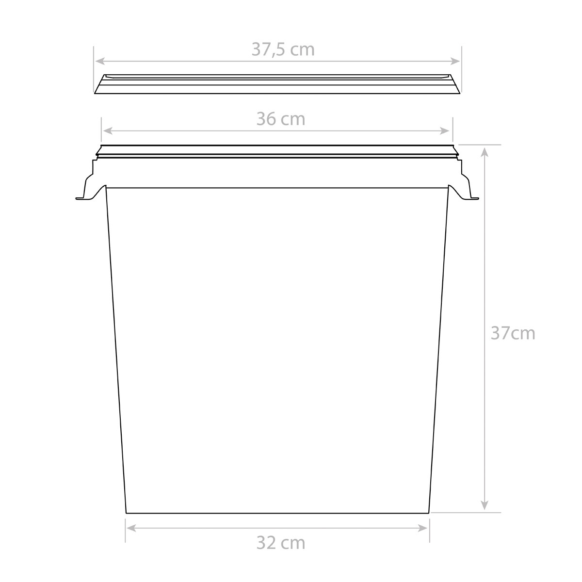Eimer mit Deckel 30l Hobbock gelb Kunststoff PP lebensmittelecht luftdicht