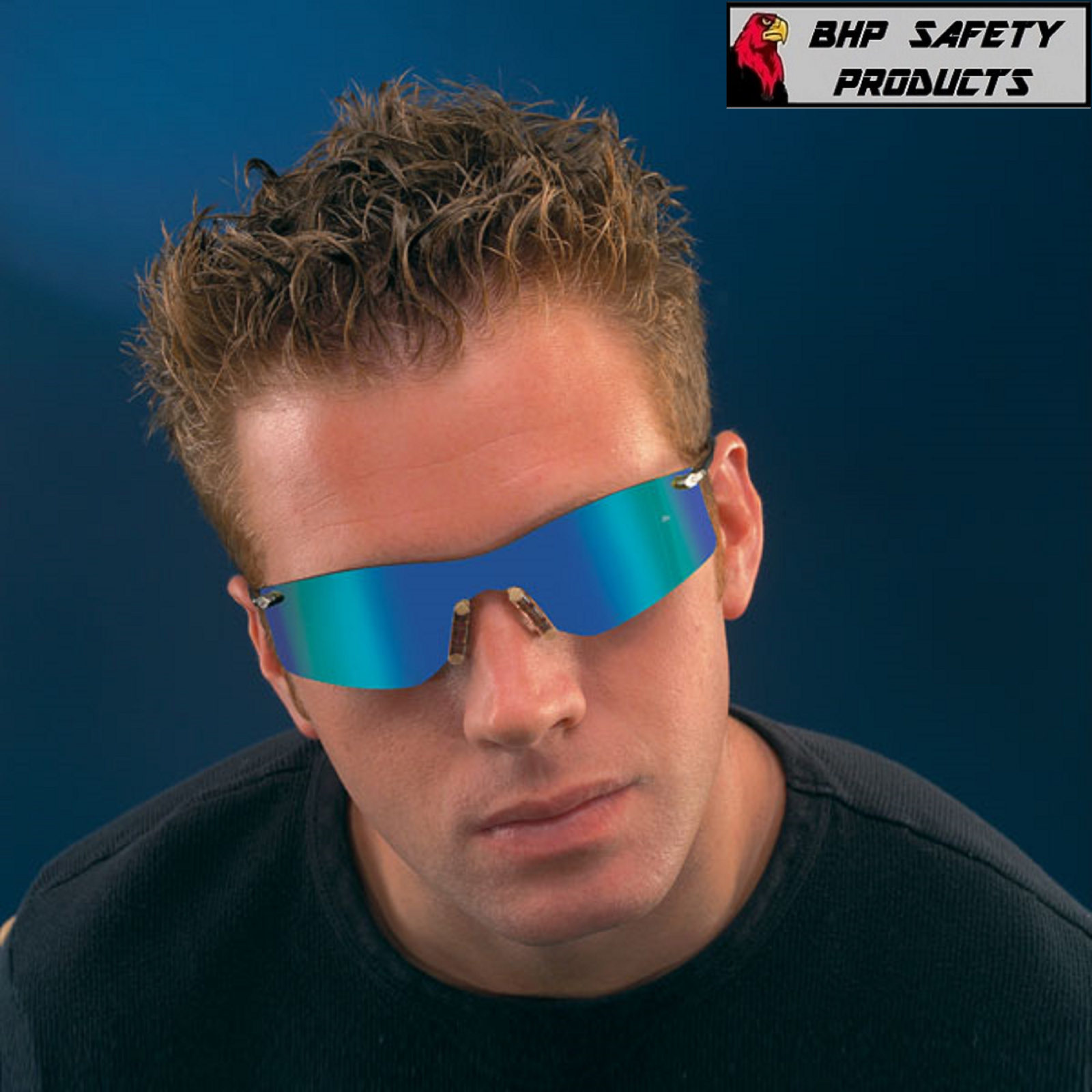 MCR CREWS RUBICON SAFETY GLASSES SUNGLASSES METAL FRAME RUBBER NOSEPIECE 1 PAIR