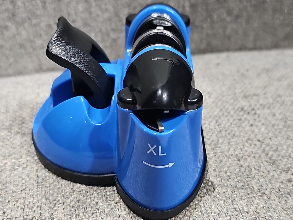 NEW SharpShark Knife & Scissors Sharpener Blue with Suction Base Pull Through