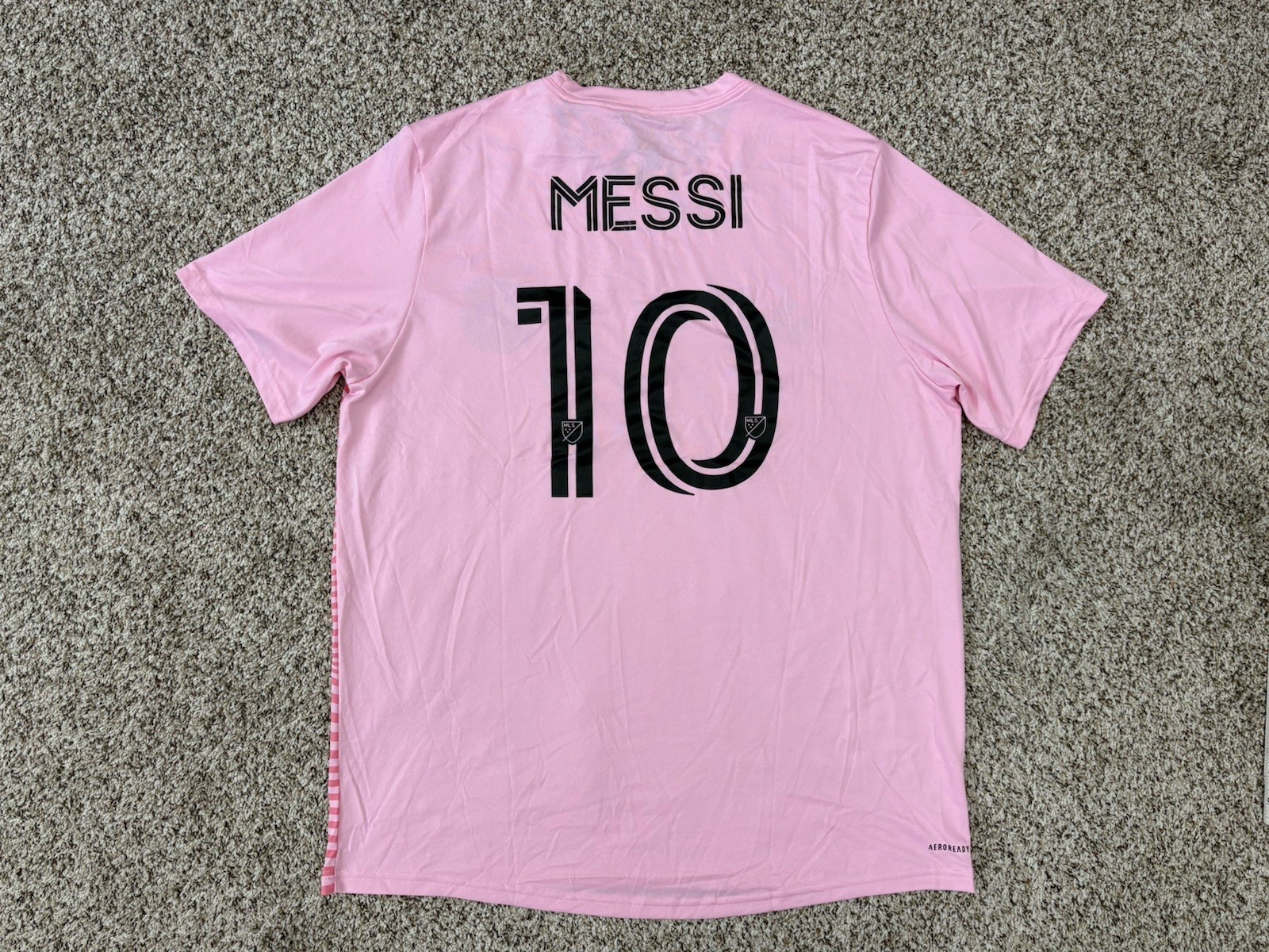 New Adidas Lionel Messi Inter Miami CF #10 Men's Jersey Pink Size LARGE MSRP $60