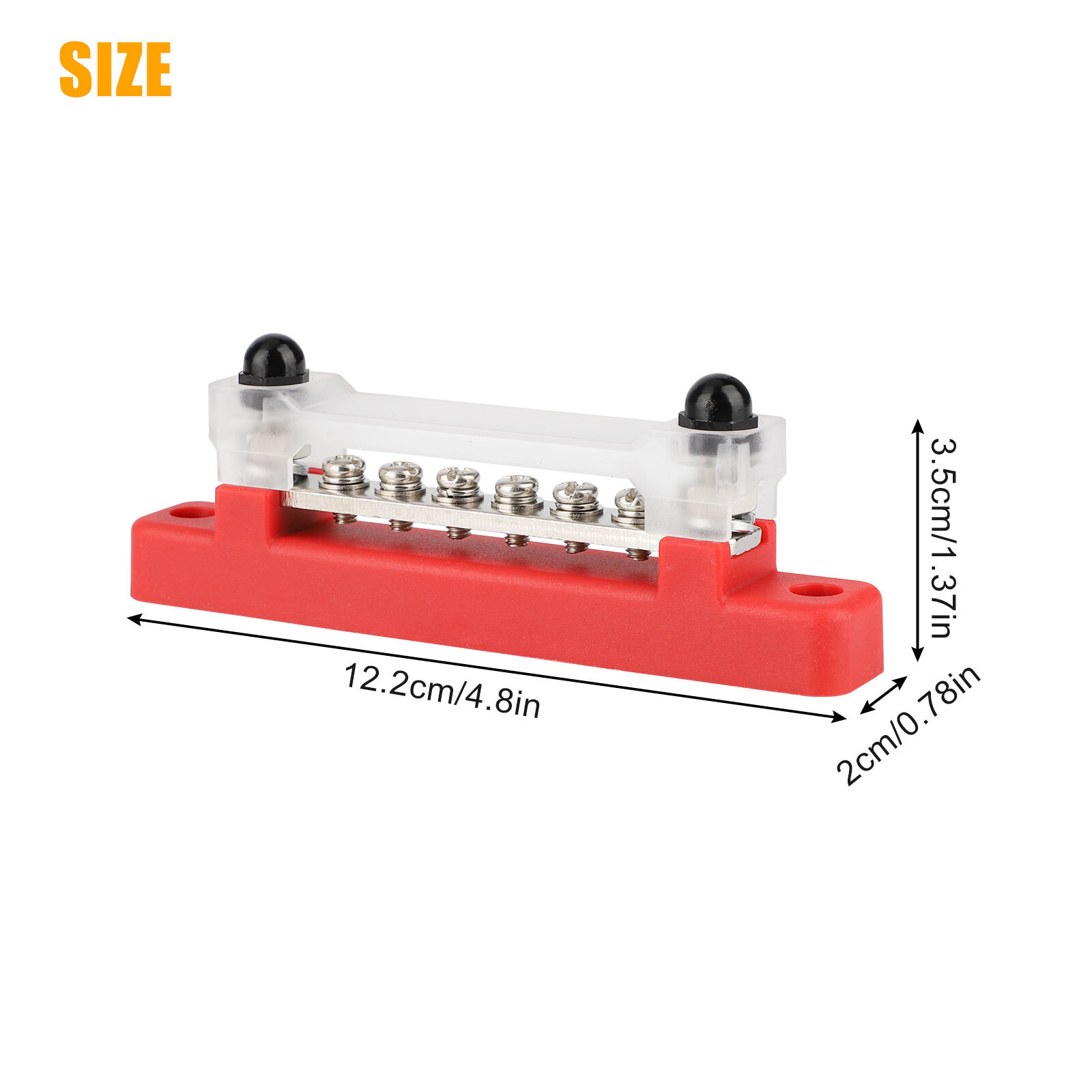6 Way Bus Bar Power Distribution Terminal 150A Screws Battery Block for Car Boat
