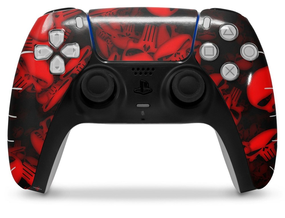 Skin Sony PS5 Controller Skulls Confetti Red