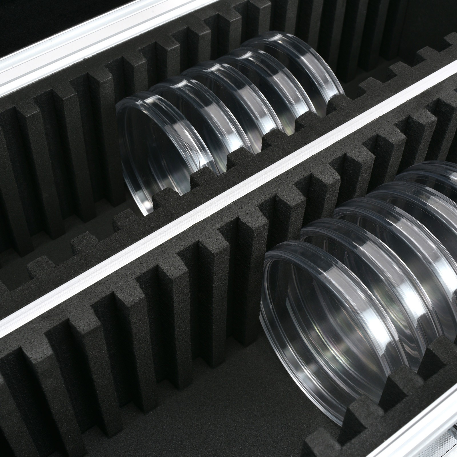 Storage & Display Aluminum Black Box Case Holds 100 PCGS NGC Coin Holders Slabs