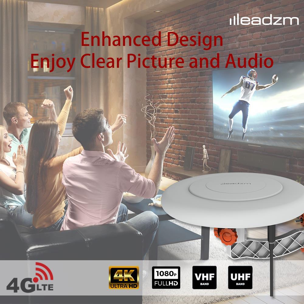 HDTV Outdoor Amplified TV Antenna 360° Omni-Directional Digital HD 1080P 4K