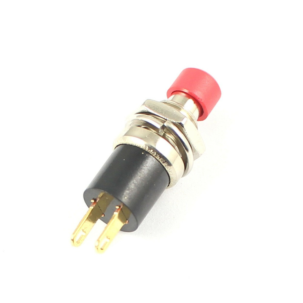 1Pcs Red Self Lock ON/OFF Self-lock Mini Push Round Button Switch