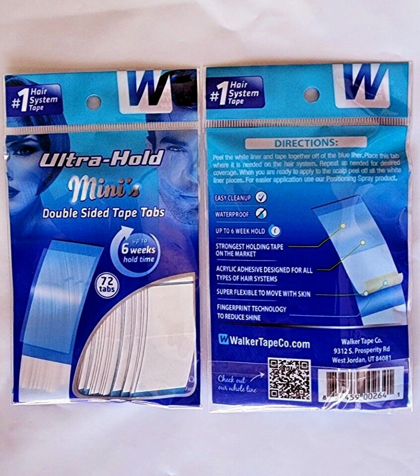 Walker Ultra Hold Tape Mini's Double Sided Tape 72 Tabs Wig, Toupee, Hairpiece